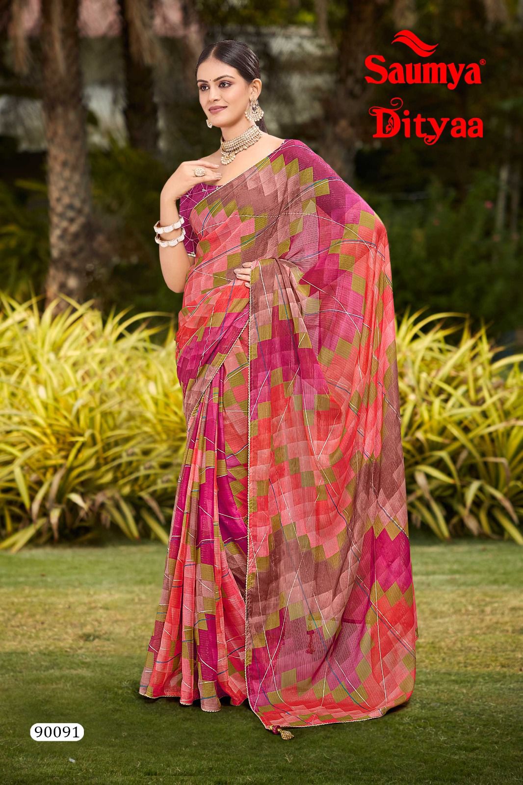 Ditya By Saumya Printed Daily Wear Georgette Sarees Wholesale Price In Surat